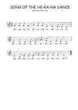 Song of the He-ka-na dance
